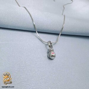 گردنبند نقره زنانه طرح دستکش بوکس مدل ZSW Z121