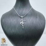 گردنبند نقره دخترانه رقص باله مدل ZSW Z123 گردن مانکن
