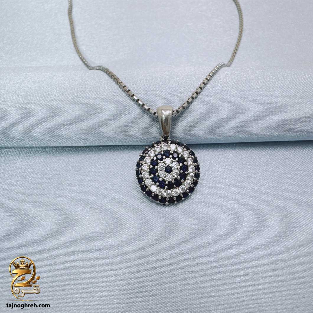 women-silver-necklace-sw-z126 گردنبند نقره زنانه چشم نظر مدل ZSW Z126