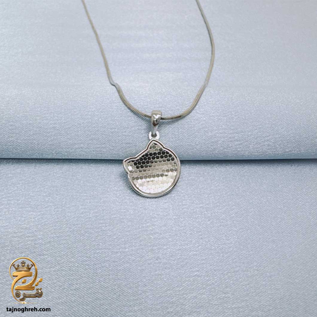 women-silver-necklace-sw-z128 گردنبند نقره دخترانه طرح پنتر مدل ZSW Z128