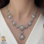 گردنبند نقره زنانه مجلسی طرح خورشید مدل ZSW Z129 IMAGE1