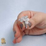 انگشتر نقره زنانه مجلسی طرح 3 گل برگ مدل RSW F69 IMAGE1