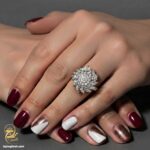 انگشتر نقره زنانه مجلسی مدل RSW F70
