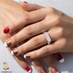 انگشتر نقره زنانه ساده طرح پلاک مدل RSW F71 IMAGE3