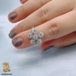 انگشتر نقره زنانه طرح گل نگین دار مدل RSW F76 IMAGE4