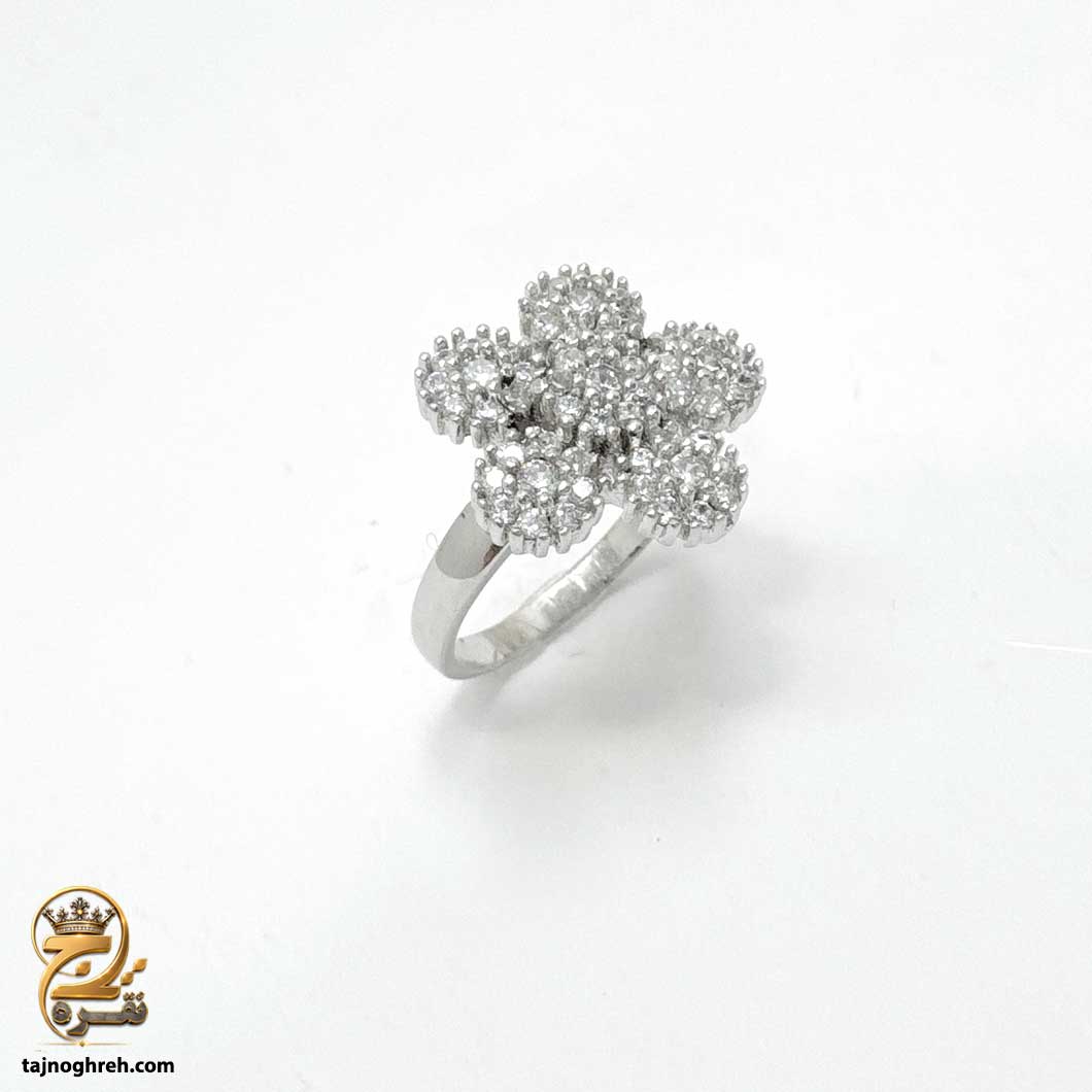 women-silver-ring-rsw-f76-4 انگشتر نقره زنانه نگین دار مدل RSW F76
