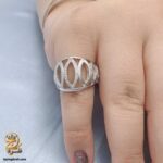 انگشتر نقره مجلسی زنانه طرح قالب طلا مدل RSW F77 IMAGE3