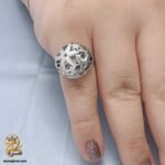 انگشتر نقره زنانه طرح گل بدون نگین مدل RSW F78 IMAGE3
