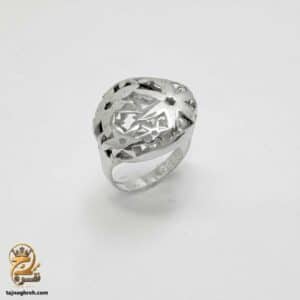 انگشتر نقره زنانه طرح گل بدون نگین مدل RSW F78