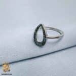 انگشتر نقره زنانه طرح اشکی ظریف مدل RSW F80 image3