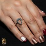 انگشتر نقره زنانه طرح اشکی ظریف مدل RSW F80 image1