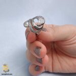 انگشتر نقره زنانه مجلسی مدل RSW F81 با جزئیات