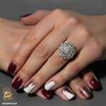انگشتر نقره زنانه نگین دار 2 مدل RSW F83 IMAGE2