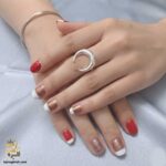 انگشتر نقره زنانه طرح ماه بدون نگین مدل RSW F85 IMAGE4