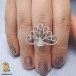 انگشتر نقره زنانه طرح طاووس مدل RSW F86 IMAGE3