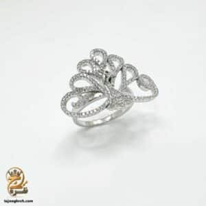 انگشتر نقره زنانه طرح طاووس مدل RSW F86