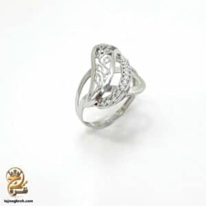 انگشتر نقره زنانه مجلسی نگین دار مدل RSW F87