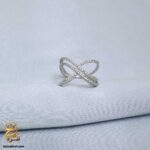 انگشتر نقره زنانه طرح چپ و راست مدل RSW F88 IMAGE1