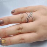 انگشتر نقره زنانه طرح چپ و راست مدل RSW F88 IMAGE3