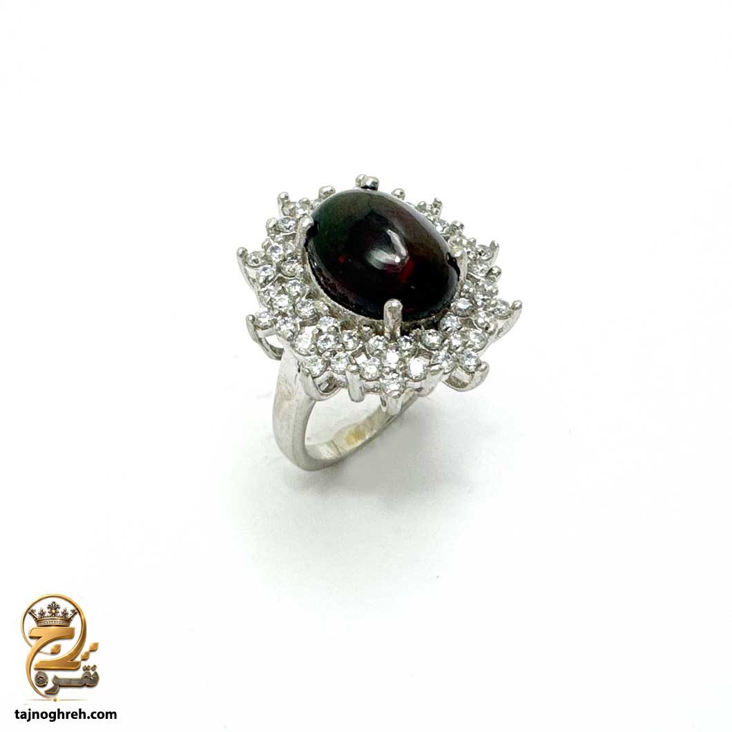 انگشتر نقره زنانه با سنگ اوپال مدل RSW F89
