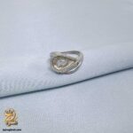 انگشتر نقره زنانه طرح اشکی نگین دار مدل RSW F90 IMAGE1
