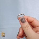 انگشتر نقره زنانه طرح توپی ظریف مدل RSW F91 IMAGE4