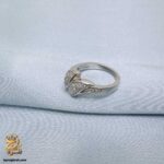 انگشتر نقره زنانه طرح برگ نگین‌ ریز مدل RSW F92 IMAGE1