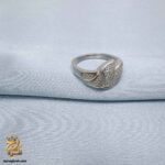انگشتر نقره زنانه طرح برگ نگین‌ ریز مدل RSW F92 IMAGE2