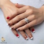 انگشتر نقره زنانه طرح برگ نگین‌ ریز مدل RSW F92 IMAGE4