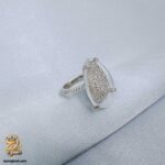 انگشتر نقره زنانه مجلسی طرح اشکی مدل RSW F95 IMAGE3