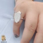 انگشتر نقره زنانه مجلسی طرح اشکی مدل RSW F95 IMAGE5