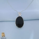 پلاک نقره مردانه دور نجف مدل NSM N90