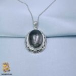پلاک نقره مردانه حدید هفت جلاله مدل NSM N94