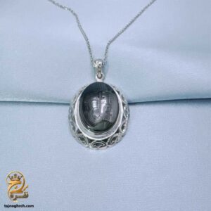 پلاک نقره مردانه حدید هفت جلاله مدل NSM N94