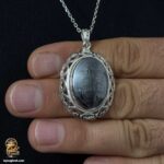 پلاک نقره مردانه حدید هفت جلاله مدل NSM N94 IMAGE1