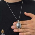 پلاک نقره مردانه حدید هفت جلاله مدل NSM N94 IMAGE4