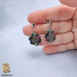 گوشواره نقره زنانه نگین رنگی مدل ESW E130 IMAGE2