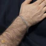 دستبند نقره پسرانه کارتیه دوبل مدل BSM B126 IMAGE2
