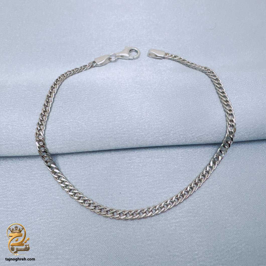 دستبند نقره پسرانه کارتیه دوبل مدل BSM B126