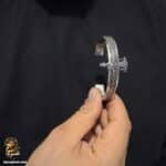 بنگل نقره مردانه طرح فروهر مدل BSM B123 IMAGE1