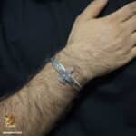 بنگل نقره مردانه طرح فروهر مدل BSM B123 IMAGE2