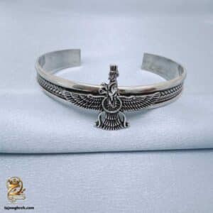 بنگل نقره مردانه طرح فروهر مدل BSM B123