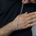 دستبند نقره مردانه ونیزی مدل BSM B124 IMAGE3