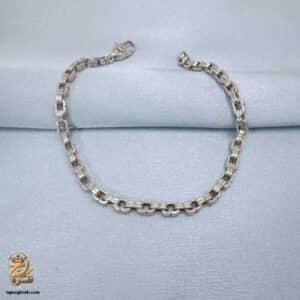 دستبند نقره مردانه ونیزی مدل BSM B124