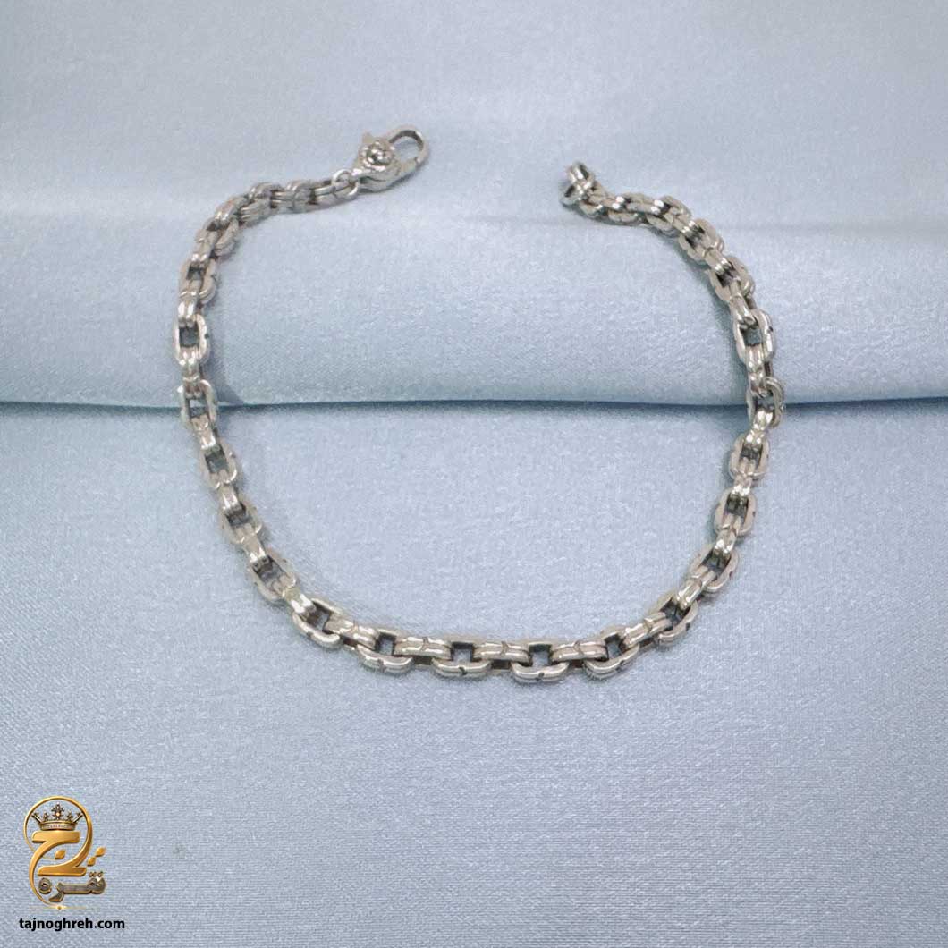 دستبند نقره مردانه ونیزی مدل BSM B124
