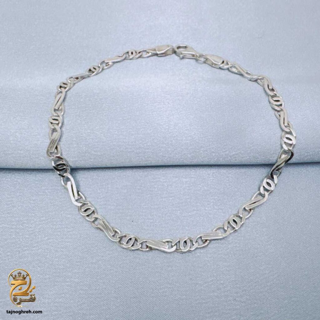 دستبند مردانه نقره طرح تی مدل BSM B125