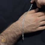 دستبند مردانه نقره طرح تی مدل BSM B125 IMAGE2