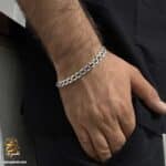 دستبند نقره مردانه خاص مدل BSM B129 IMAGE4