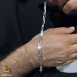دستبند پلاک دار نقره مردانه مدل BSM B131 IMAGE1