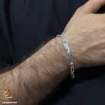 دستبند پلاک دار نقره مردانه مدل BSM B131 IMAGE2